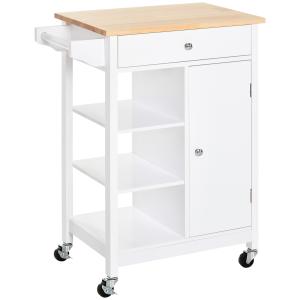 HOMCOM Carrello da cucina  con cassetto armadio e ripiani a…