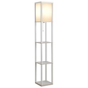 HOMCOM Lampada da Terra con Scaffali 26L x 26l x 160H cm 3…