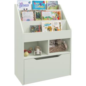 HOMCOM Piccola Libreria per Bambini con Ripiani e Cassetto…