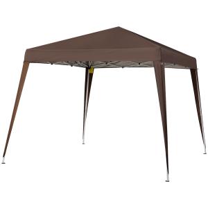 Outsunny Gazebo Pieghevole da Giardino 2.4x2.4m con Struttu…