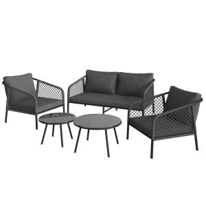 Set da giardino, Set di divani da esterno moderno con piano…
