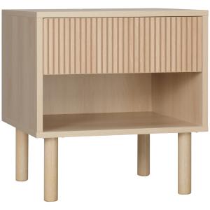 HOMCOM Comodino Moderno con Cassetto e Ripiano Aperto in Tr…