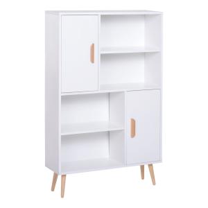 Homcom Libreria con Piedini in Legno di Pino, Mobile Portao…