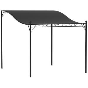 Outsunny Pergola da Giardino 2,5 x 3 m, Montata a Parete, I…