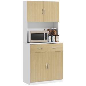 HOMCOM Credenza Cucina con Armadietti a 2 Ante e Cassetto,…