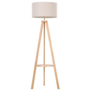 HOMCOM Lampada da Terra con Ripiano Intermedio Paralume in…