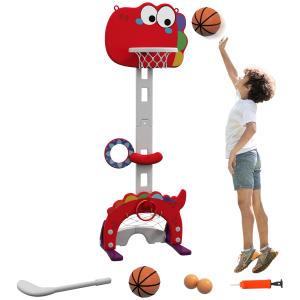 AIYAPLAY Canestro Basket per Bambini 5 in 1 con Altezza Reg…