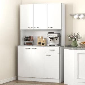 HOMCOM Credenza Cucina Moderna in Legno, Mobile Cucina con…