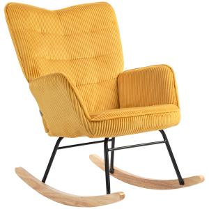 HOMCOM Sedia a Dondolo Vintage, Basculanti Curvati, Imbotti…
