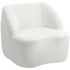 HOMCOM Poltrona moderna con imbottitura in pile, poltrona a…
