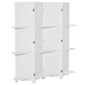 HOMCOM Paravento interno a 4 Pannelli 160L x 170H cm 3 Ripi…