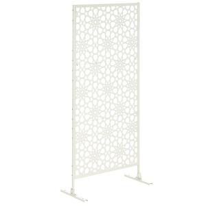 Outsunny Pannello frangivista decorativo esterno bianco con…