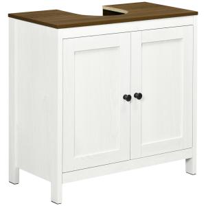 kleankin Mobile Sotto Lavabo Bagno in Legno con Ripiano Int…