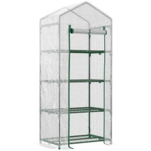 Outsunny Serra per Orto Verticale con Scaffale a 4 Ripiani…
