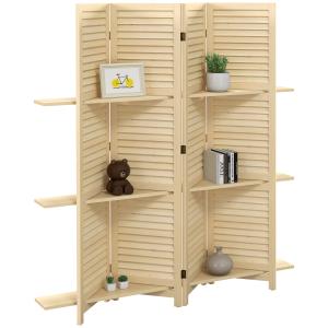 HOMCOM Paravento interno a 4 pannelli 160L x 170H cm 3 mens…