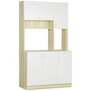 HOMCOM Mobile Buffet a 4 Porte per Cucina con 3 Armadietti,…