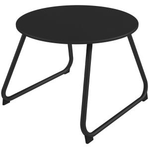 Outsunny Tavolino da Esterni Ø48x37 cm in Metallo Nero con…