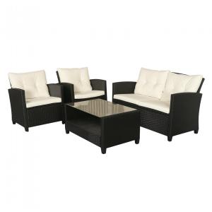 Outsunny Mobili da Esterno Salotto da giardino in rattan Se…