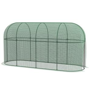 Outsunny Serra per Piante a Rete 3x1x1.5m con Porta a Cerni…