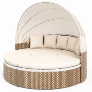 Set di poltrone da giardino, isola solare con baldacchino e…