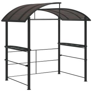 Outsunny Gazebo per Barbecue con Tetto e 2 Ripiani Portaogg…