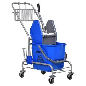 HOMCOM Carrello delle Pulizie Professionale con Secchio da…