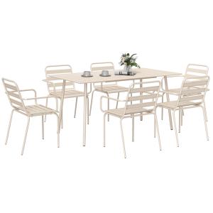 Outsunny Salon de jardin insieme da pranzo da giardino 7 pe…