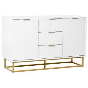 HOMCOM Credenza Moderna Bianca, Credenza Bassa Buffet per C…