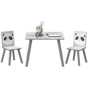 ZONEKIZ Set Tavolino e 2 Sedie per Bambini 3-8 Anni in MDF…