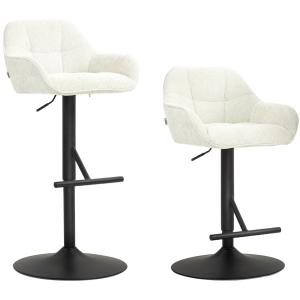 HOMCOM Set di 2 sgabelli da bar sedie da bar altezza regola…