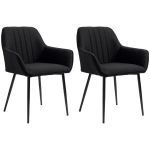 HOMCOM Sedie da Sala da Pranzo Sedie da Visita Design scand…