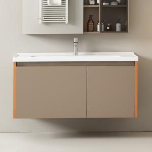 Mobile bagno singolo con lavabo e mobiletto, lavabo in cera…