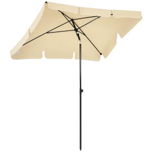 Outsunny Ombrellone da Giardino Rettangolare e Regolabile c…