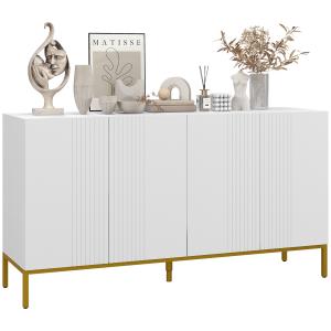 HOMCOM Credenza Moderna a 4 Ante con Chiusura Ammortizzata…