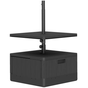 Outsunny Base per ombrellone quadrata con piano tavolo, sup…