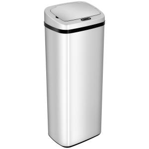 HomCom Cestino dei Rifiuti Rettangolare in Acciaio Inox con…