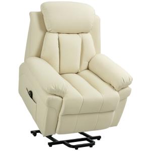 HOMCOM Poltrona Relax Alzapersona Elettrica con Imbottitura…