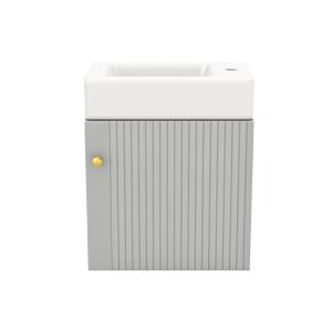 Mobiletto bagno salvaspazio con lavabo e armadietto, mobile…