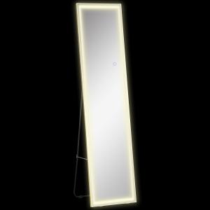 HOMCOM Specchio da Terra e da Parete con Luce LED Regolabil…