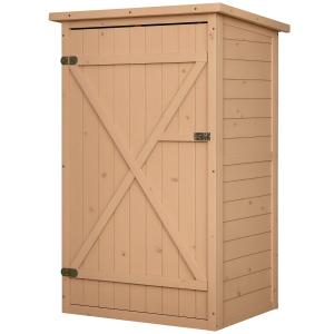 Outsunny Casetta da Giardino in Legno di Abete Impermeabile…