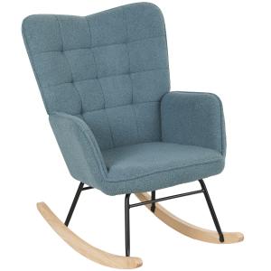 HOMCOM Poltrona a Dondolo, forma ergonomica, scivoli in leg…