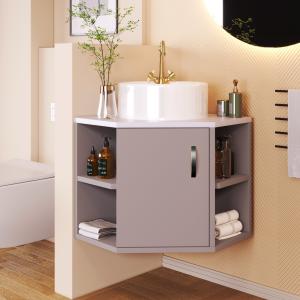 Lavabo sospeso 50 cm, set da 2 pezzi, bagno per ospiti ad a…