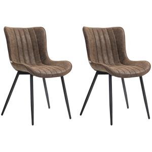 HOMCOM Set di 2 sedie da pranzo design moderno e capitonné…