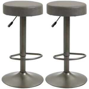 HOMCOM Set 2 Sgabelli da Bar Girevoli con Poggiapiedi e Alt…