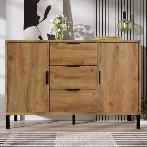 Credenza con 2 porte e 3 cassetti, mobile alto per camera d…