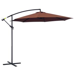 Outsunny Ombrellone da Giardino a Braccio Deluxe Inclinabil…