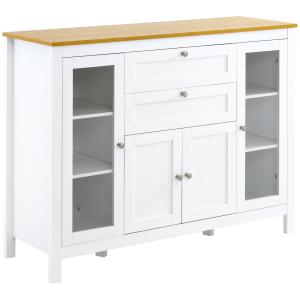 HOMCOM Buffet Sala da Pranzo con 2 Porte Vetrate 120 x 40 x…