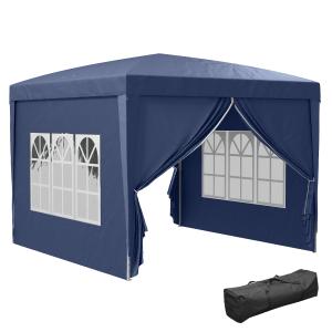 Outsunny Gazebo da Giardino 3x3m Pieghevole con Borsa da Tr…