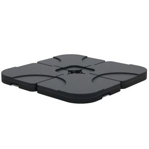 Outsunny Base per Ombrellone in Plastica, Set 4 Pezzi Riemp…