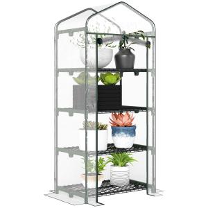 Outsunny Serra per Orto Compatta con 4 Ripiani e Copertura…